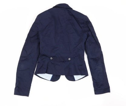 H&M Womens Blue   Jacket Blazer Size 6