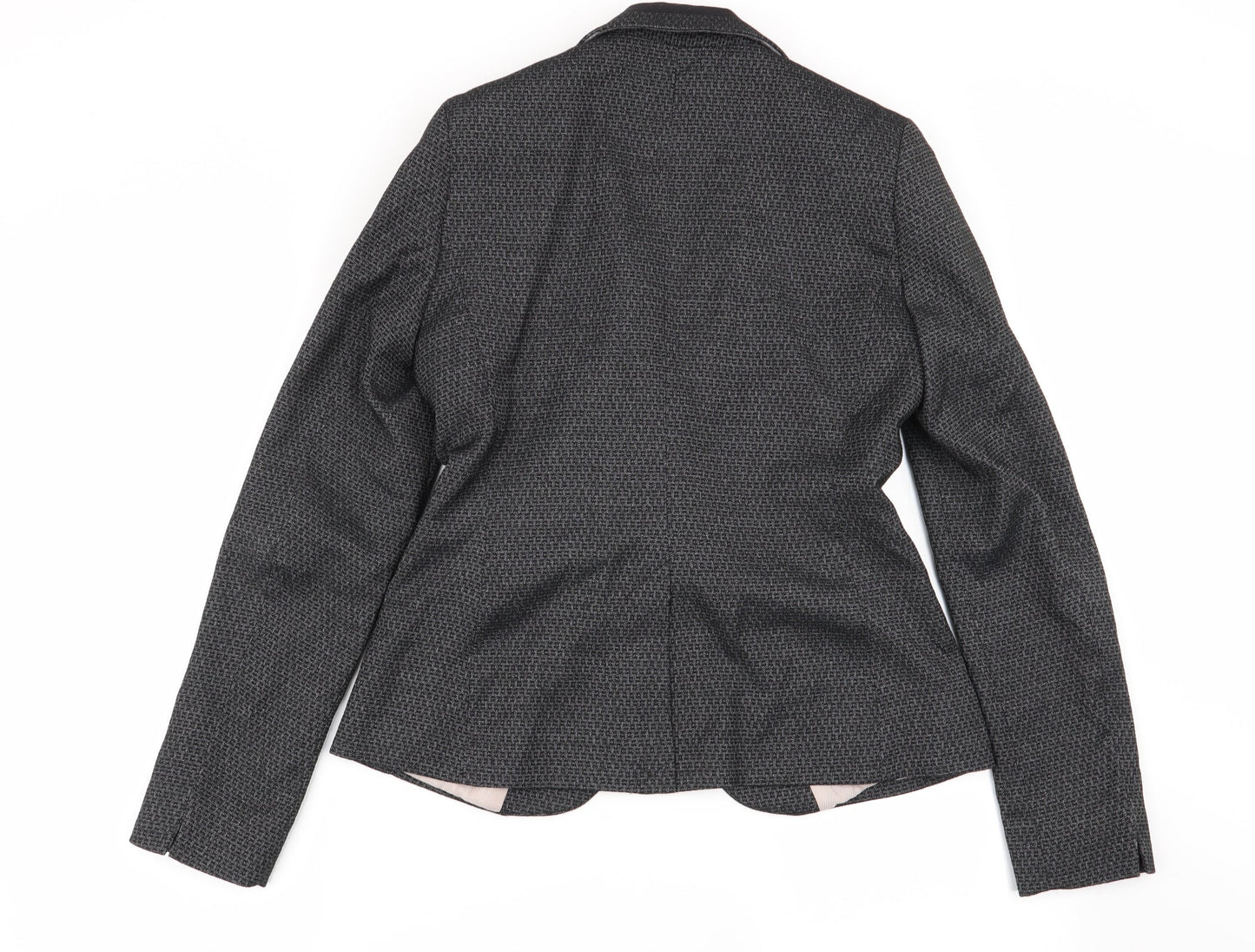 NEXT Womens Black Geometric  Jacket Blazer Size 8