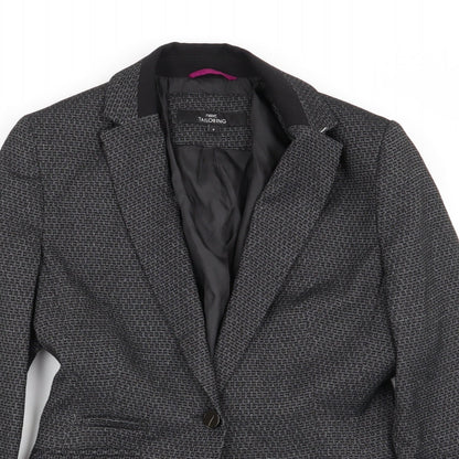 NEXT Womens Black Geometric  Jacket Blazer Size 8