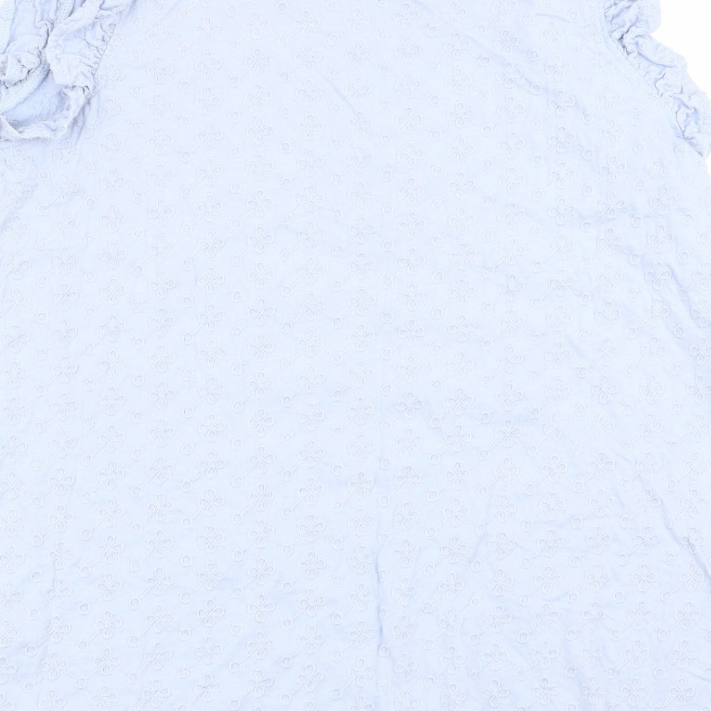 Womens UK Size 14 New Look Blue Basic Tank