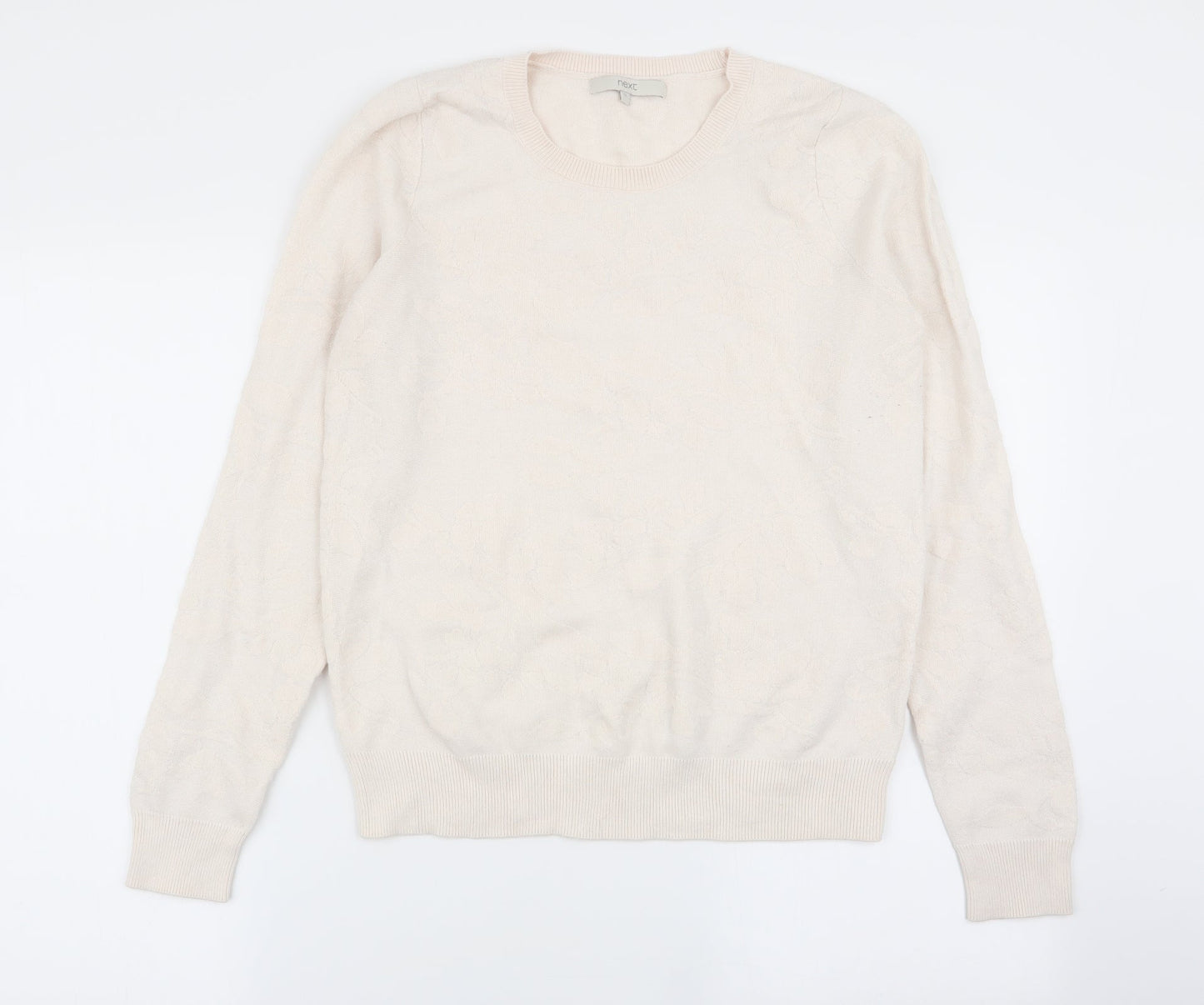 Womens UK Size 12 NEXT Ivory Pullover Jumper