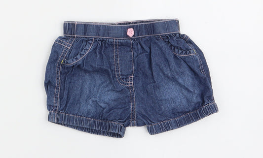 Nutmeg Girls Blue   Capri Trousers Size 6-9 Months  - shorts