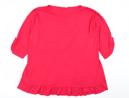 indigo and co Womens Red   Basic T-Shirt Size XL