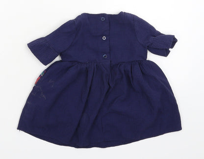 NEXT Girls Blue   Fit & Flare  Size 6-9 Months