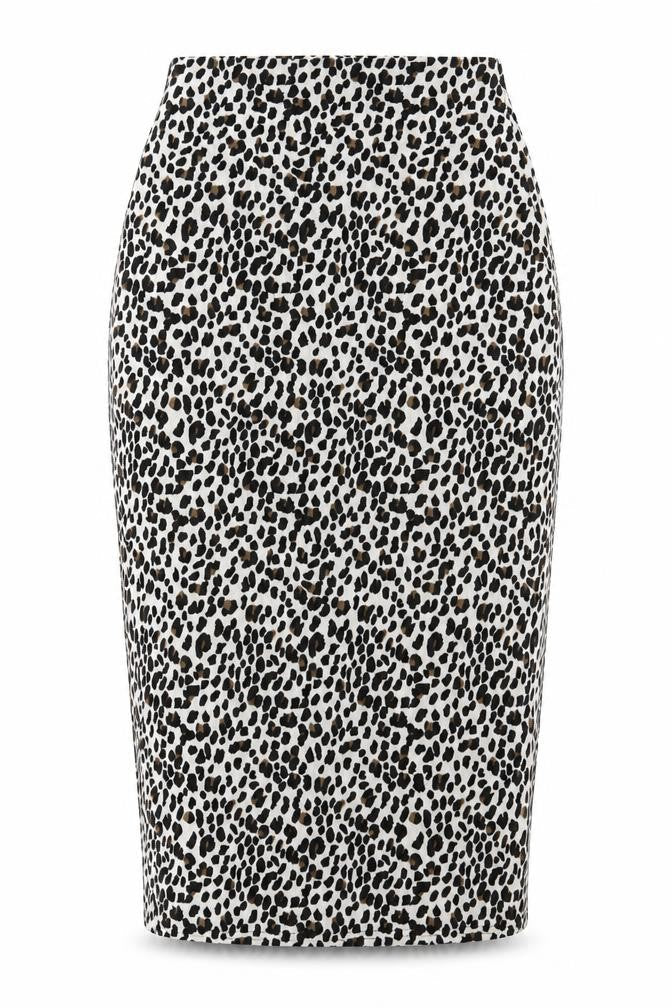 PRETTYLITTLETHING Womens White Animal Print  Straight & Pencil Skirt Size 6