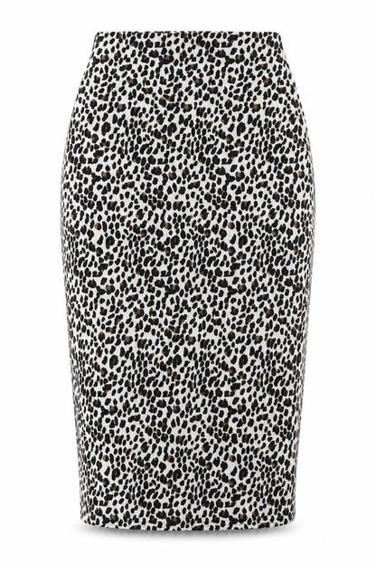PRETTYLITTLETHING Womens White Animal Print  Straight & Pencil Skirt Size 6