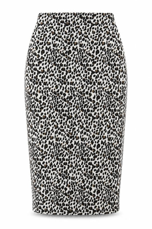 PRETTYLITTLETHING Womens White Animal Print  Straight & Pencil Skirt Size 6