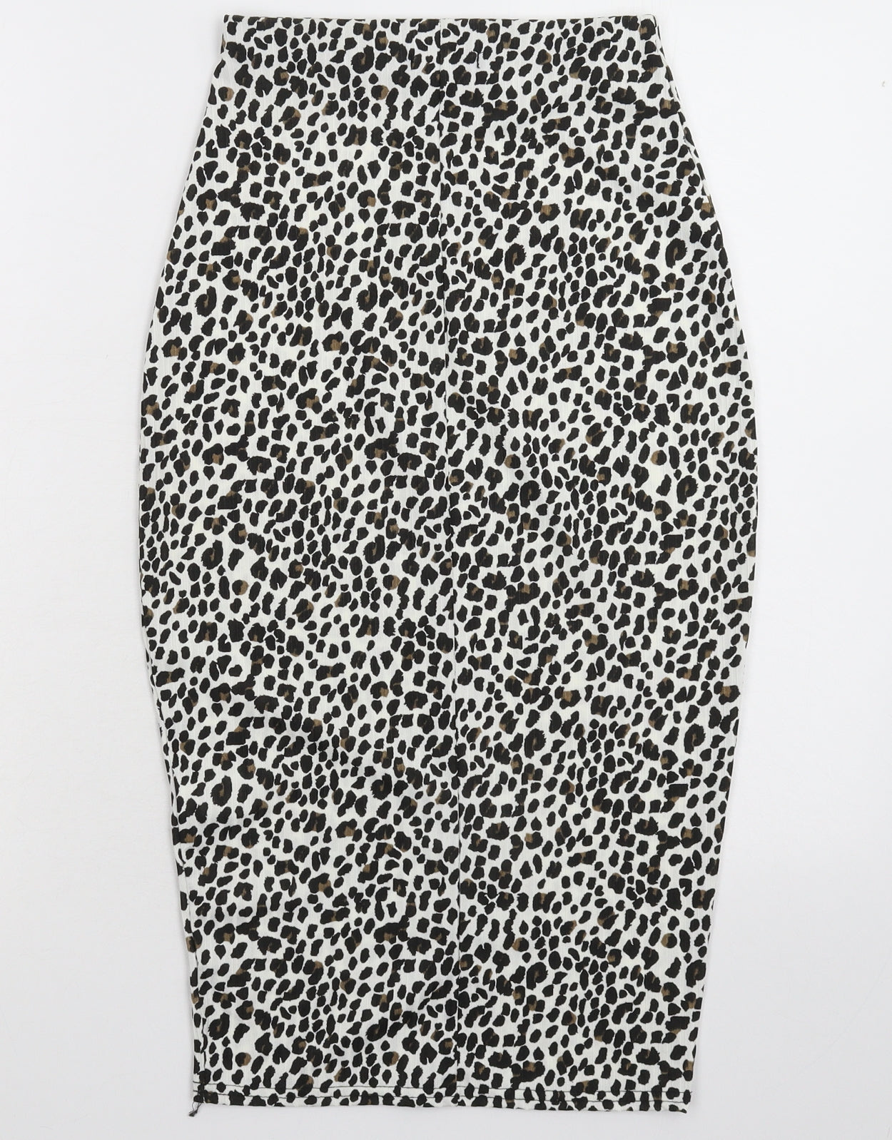 PRETTYLITTLETHING Womens White Animal Print  Straight & Pencil Skirt Size 6