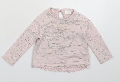 F&F Girls Pink   Pullover Jumper Size 6-9 Months