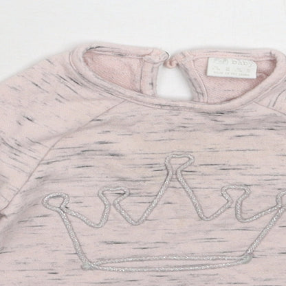 F&F Girls Pink   Pullover Jumper Size 6-9 Months