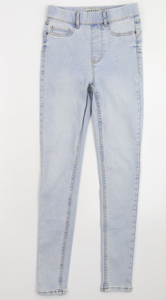 New Look Womens Blue  Denim Jegging Jeans Size 6 L27 in