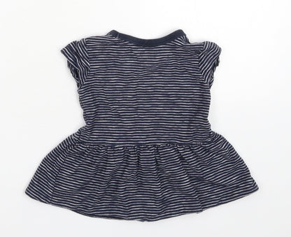 NEXT Girls Blue Striped  Fit & Flare  Size 6-9 Months