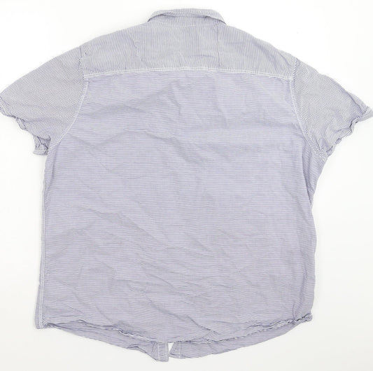 F&F Mens Multicoloured Striped   Button-Up Size 2XL