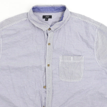 F&F Mens Multicoloured Striped   Button-Up Size 2XL
