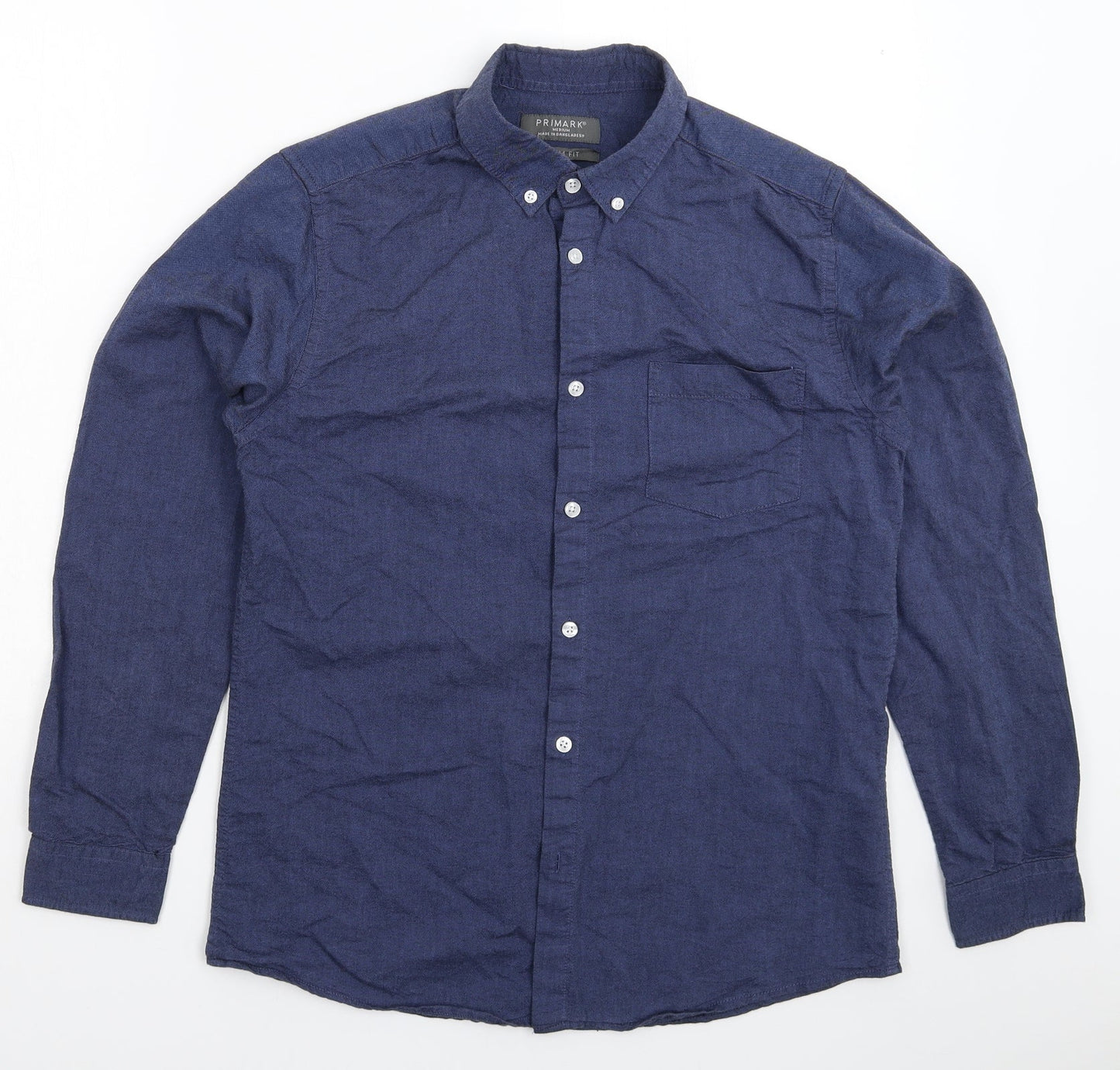 Primark Mens Blue    Button-Up Size M