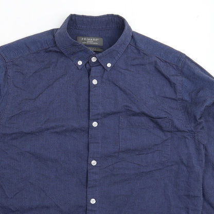 Primark Mens Blue    Button-Up Size M