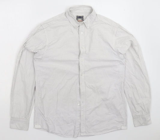 Mens UK Size M Cedar Wood State Grey  Button-Up Long Sleeve Casual Shirt