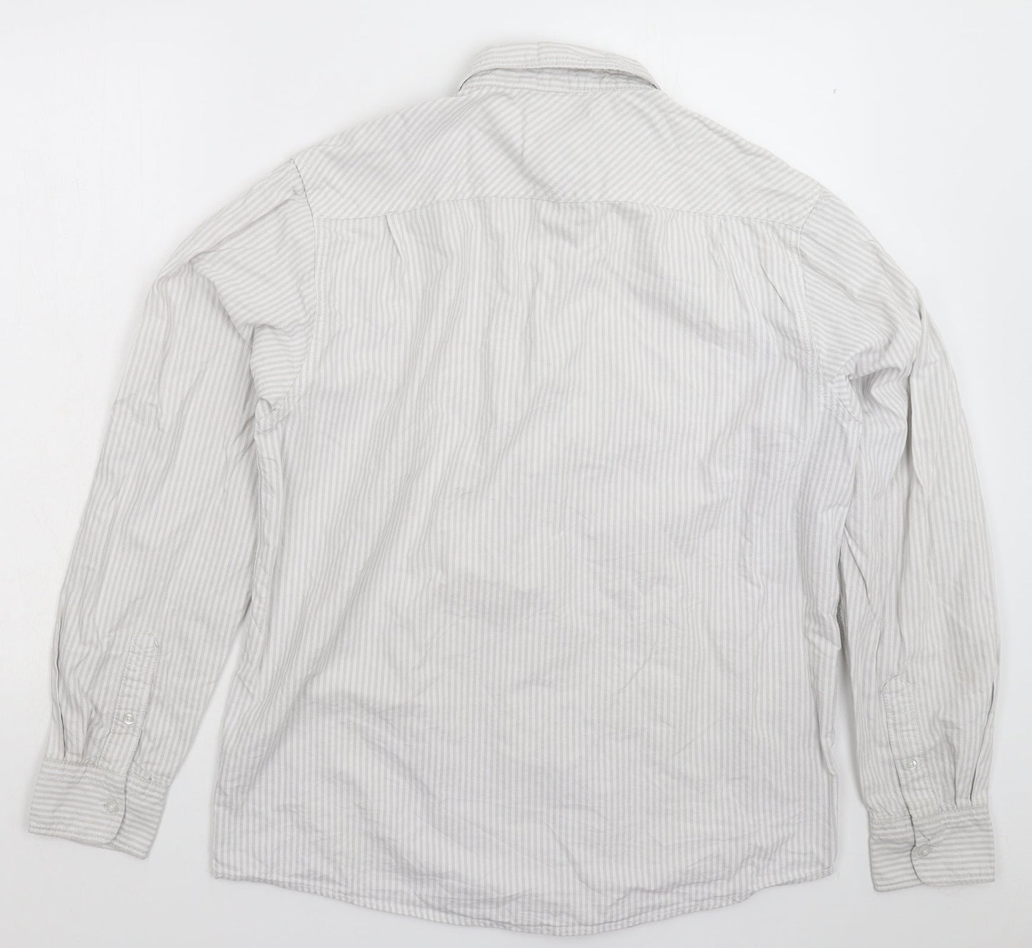 Mens UK Size M Cedar Wood State Grey  Button-Up Long Sleeve Casual Shirt