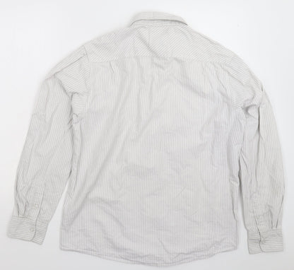 Mens UK Size M Cedar Wood State Grey  Button-Up Long Sleeve Casual Shirt