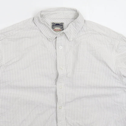 Mens UK Size M Cedar Wood State Grey  Button-Up Long Sleeve Casual Shirt