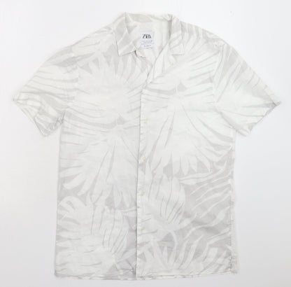 Womens UK Size S Zara Multicoloured Basic Button-Up