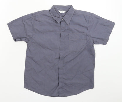 Tesco Boys Grey   Basic Button-Up Size 6-7 Years