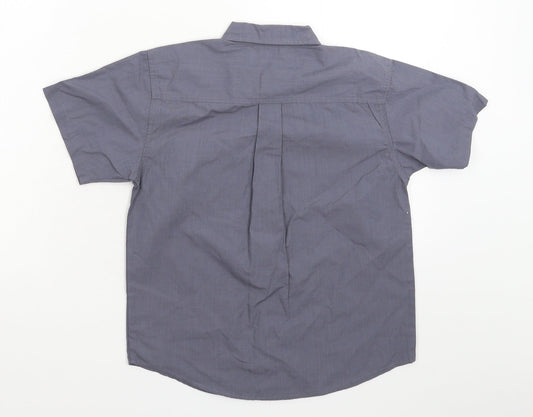 Tesco Boys Grey   Basic Button-Up Size 6-7 Years