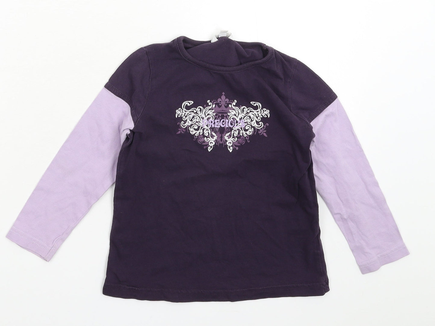 TCM Girls Purple   Basic T-Shirt Size 3-4 Years