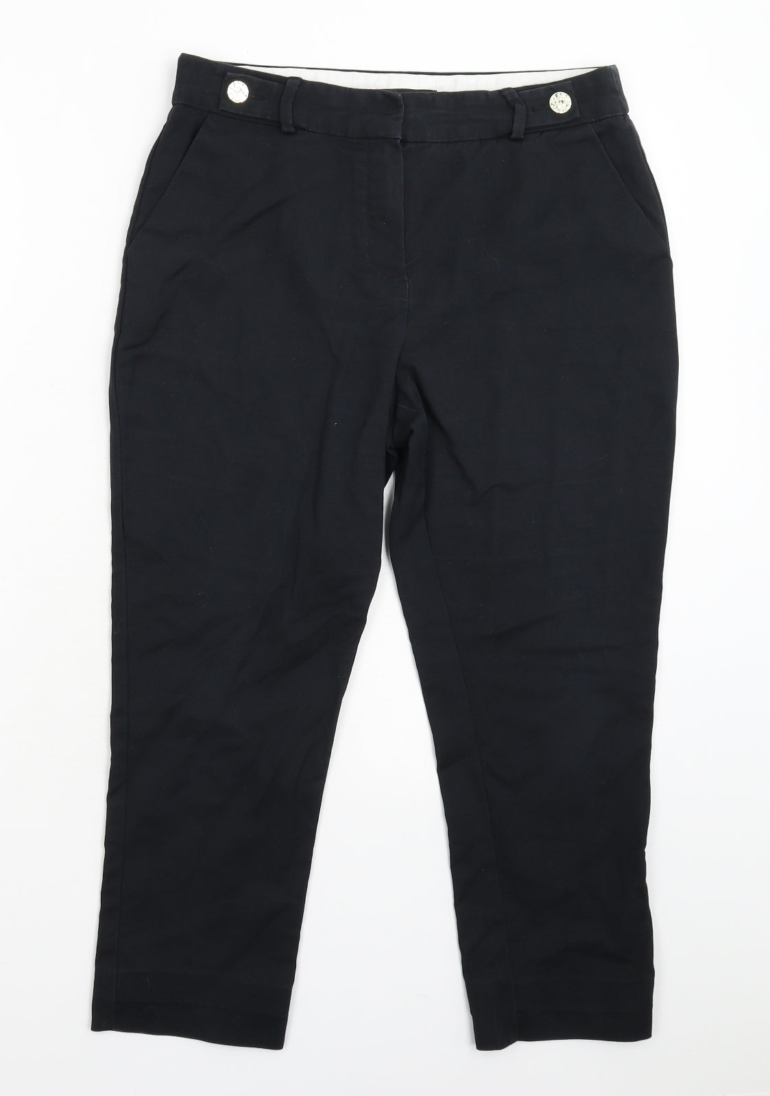 F&F Womens Black   Cropped Trousers Size 12 L22 in