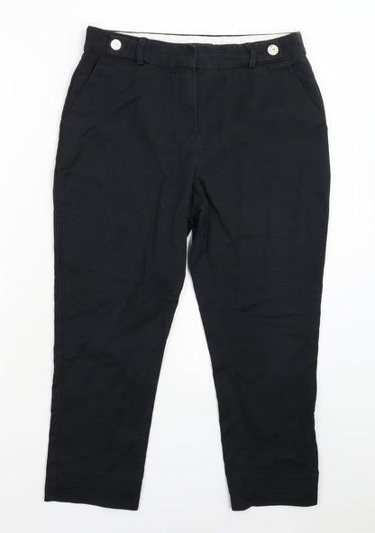 F&F Womens Black   Cropped Trousers Size 12 L22 in
