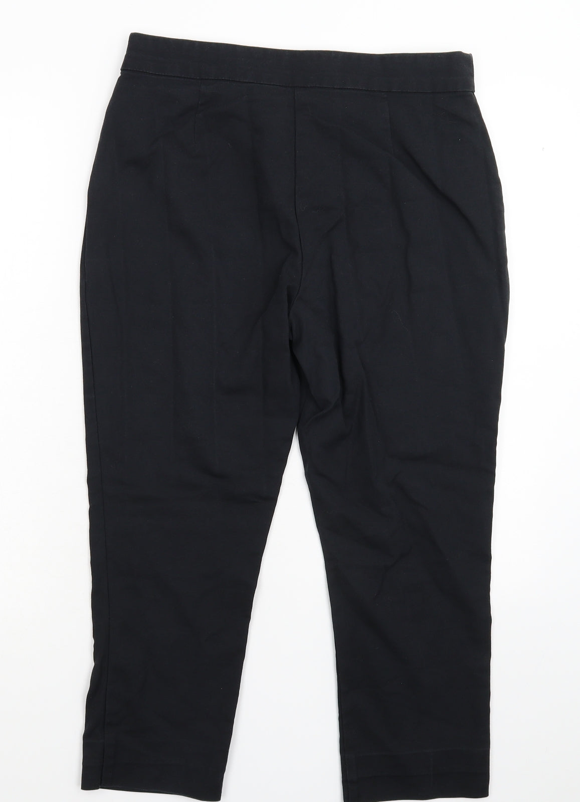 F&F Womens Black   Cropped Trousers Size 12 L22 in