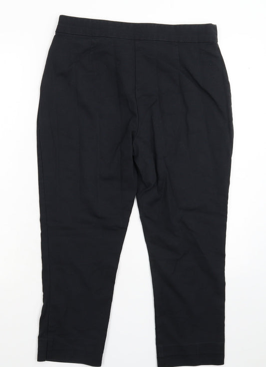 F&F Womens Black   Cropped Trousers Size 12 L22 in