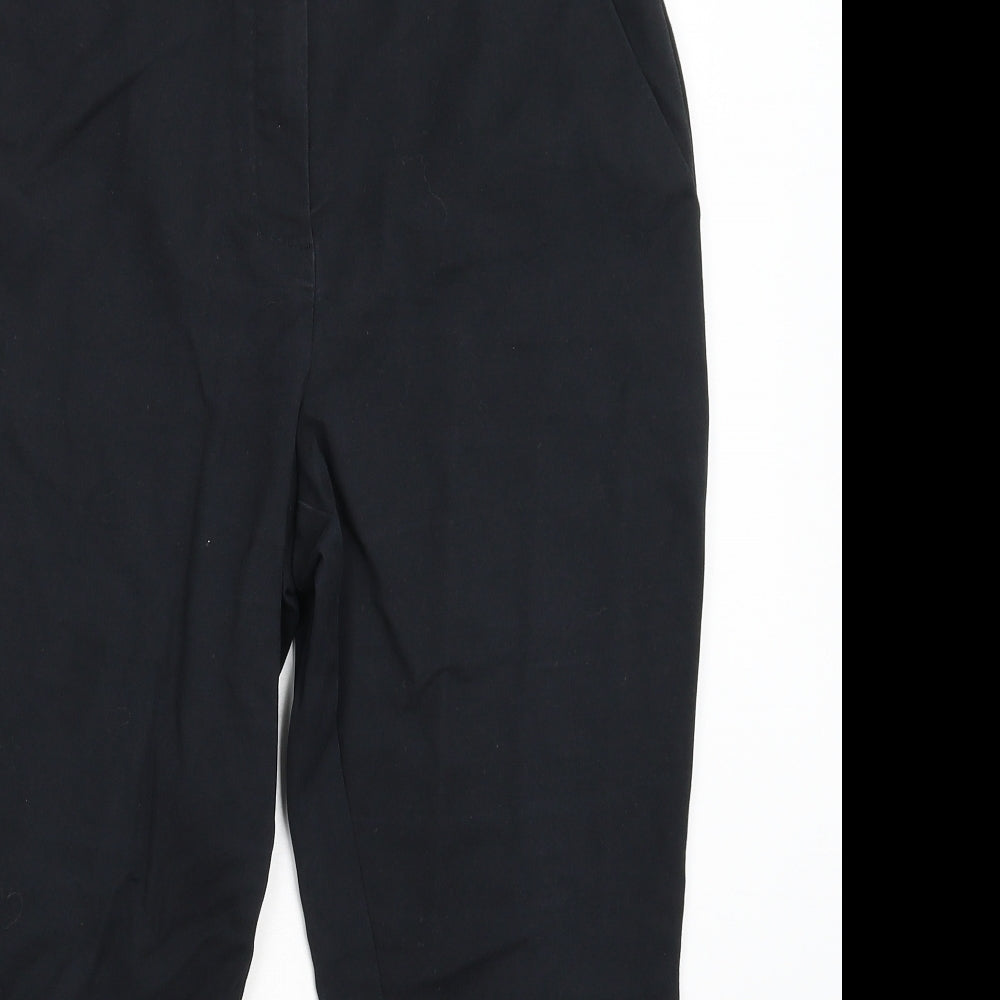 F&F Womens Black   Cropped Trousers Size 12 L22 in