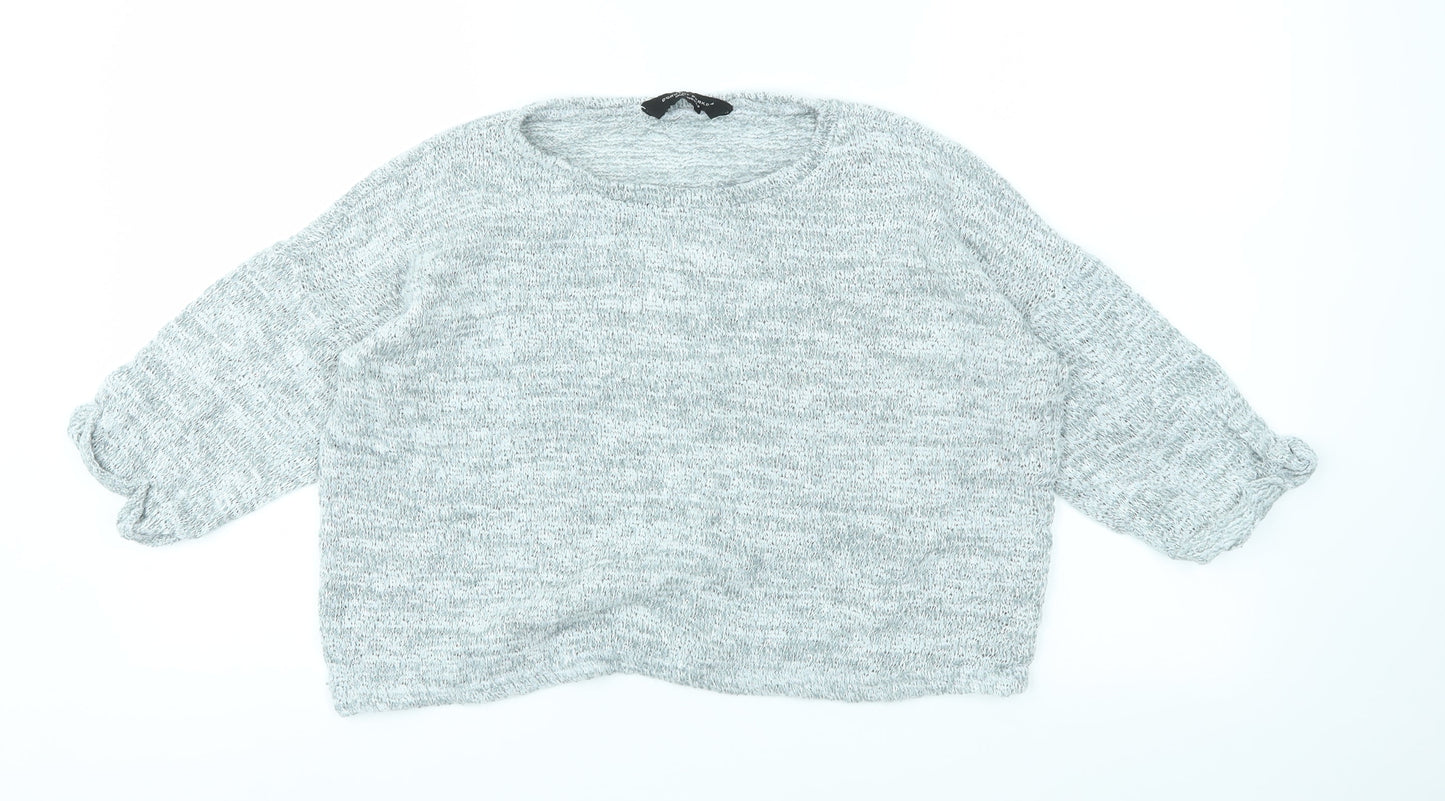 Womens UK Size 12 Dorothy Perkins Grey Basic T-Shirt