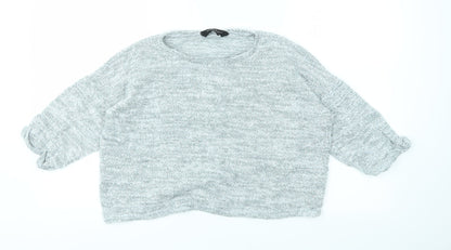 Womens UK Size 12 Dorothy Perkins Grey Basic T-Shirt