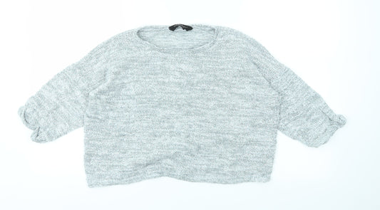 Womens UK Size 12 Dorothy Perkins Grey Basic T-Shirt