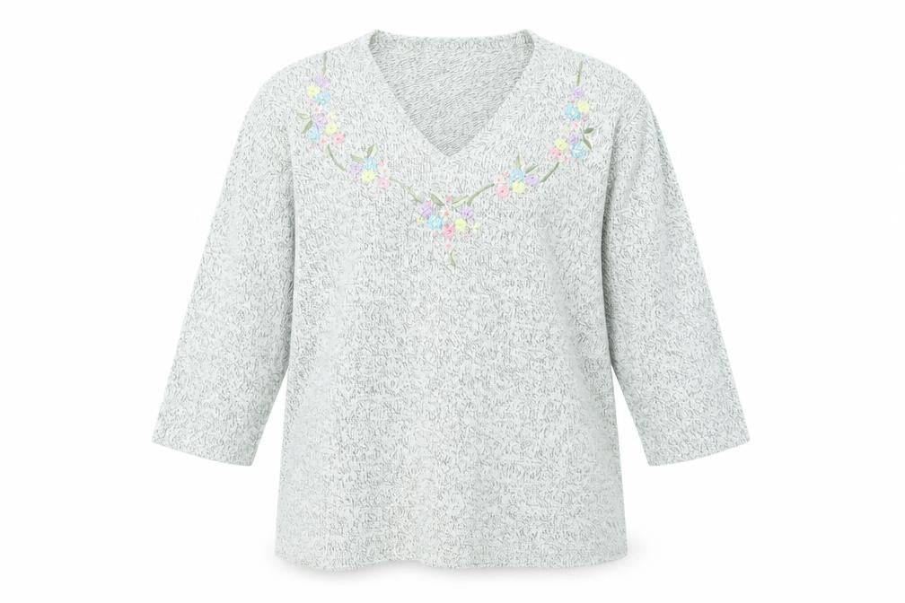 Womens UK Size 10 Damart Grey Pullover Jumper