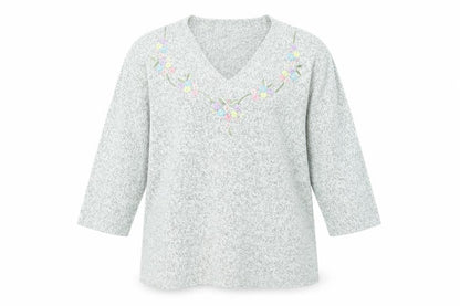 Womens UK Size 10 Damart Grey Pullover Jumper