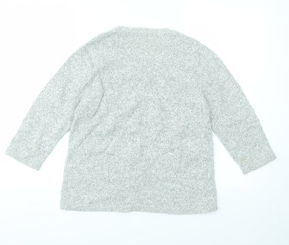 Womens UK Size 10 Damart Grey Pullover Jumper