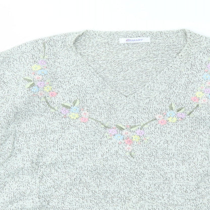 Womens UK Size 10 Damart Grey Pullover Jumper