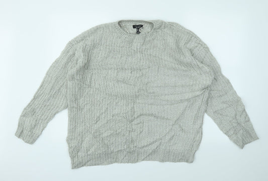 Womens UK Size S New Look Grey Pullover Jumper