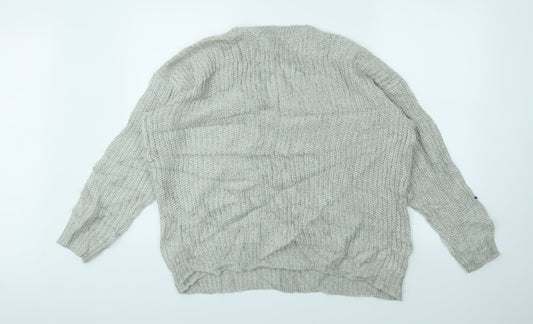 Womens UK Size S New Look Grey Pullover Jumper