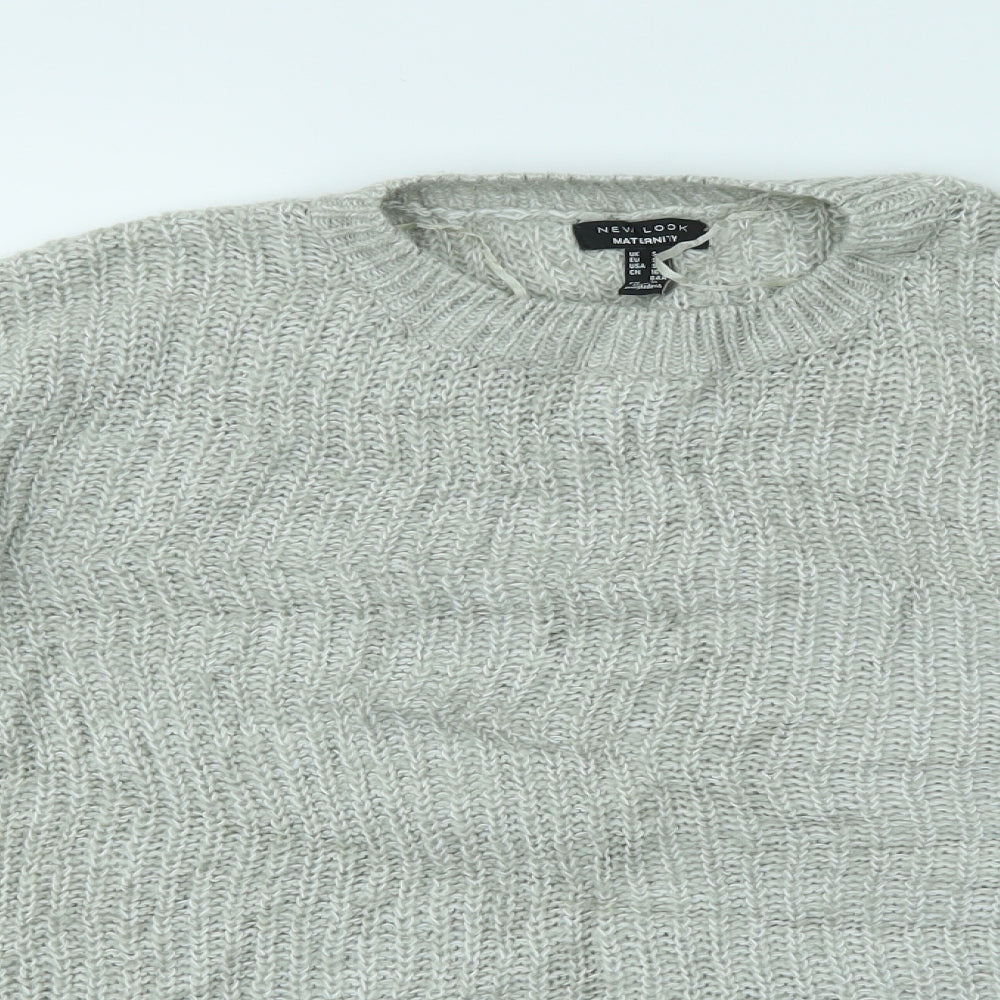 Womens UK Size S New Look Grey Pullover Jumper