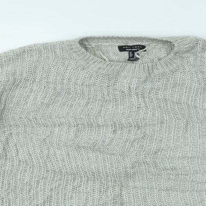 Womens UK Size S New Look Grey Pullover Jumper