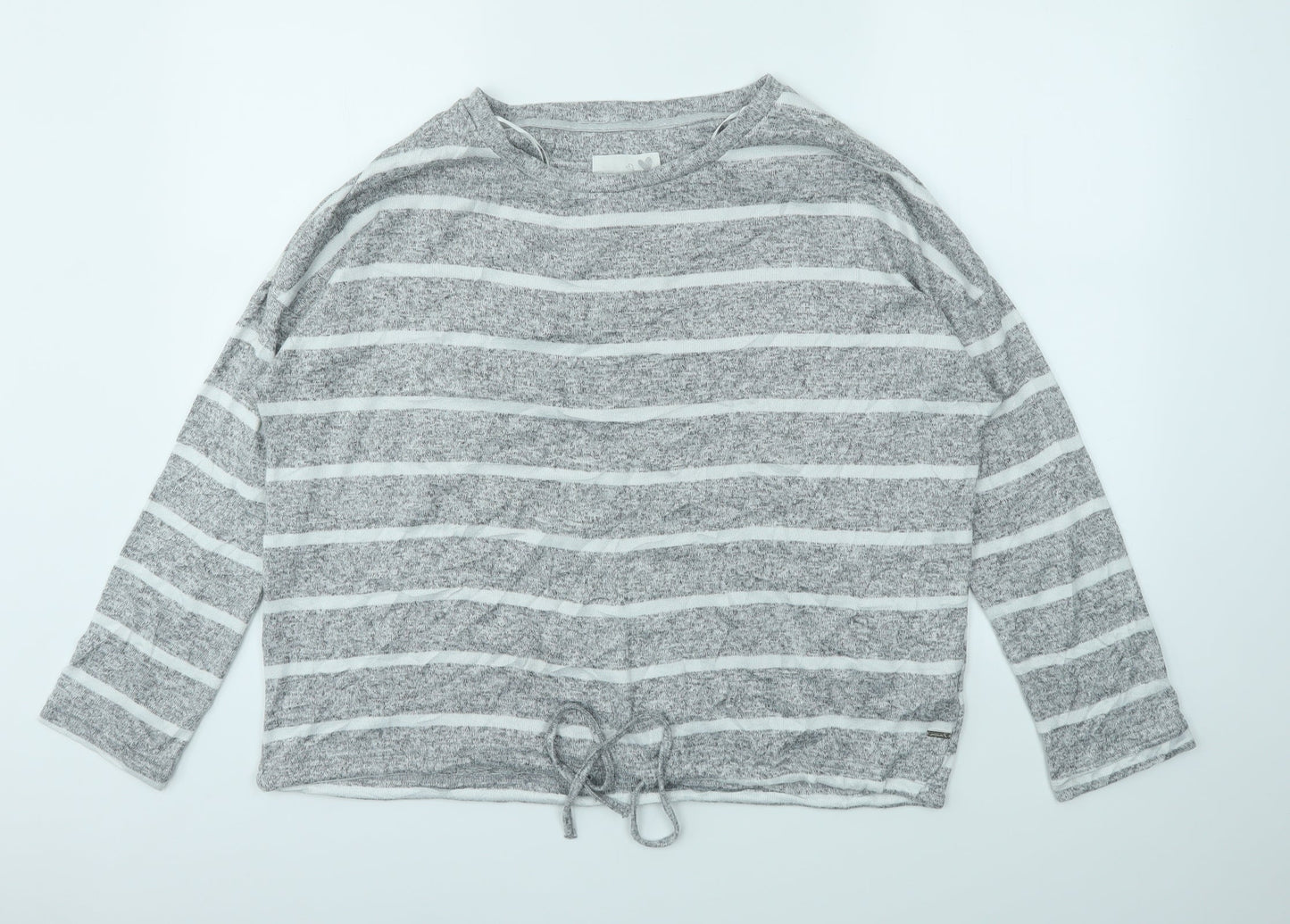 TU Womens Grey Striped  Pullover Jumper Size 12