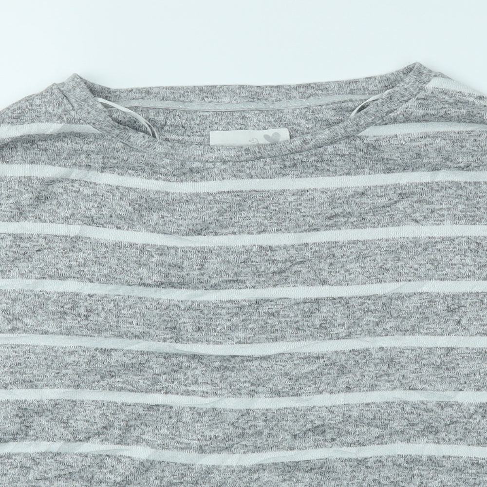 TU Womens Grey Striped  Pullover Jumper Size 12