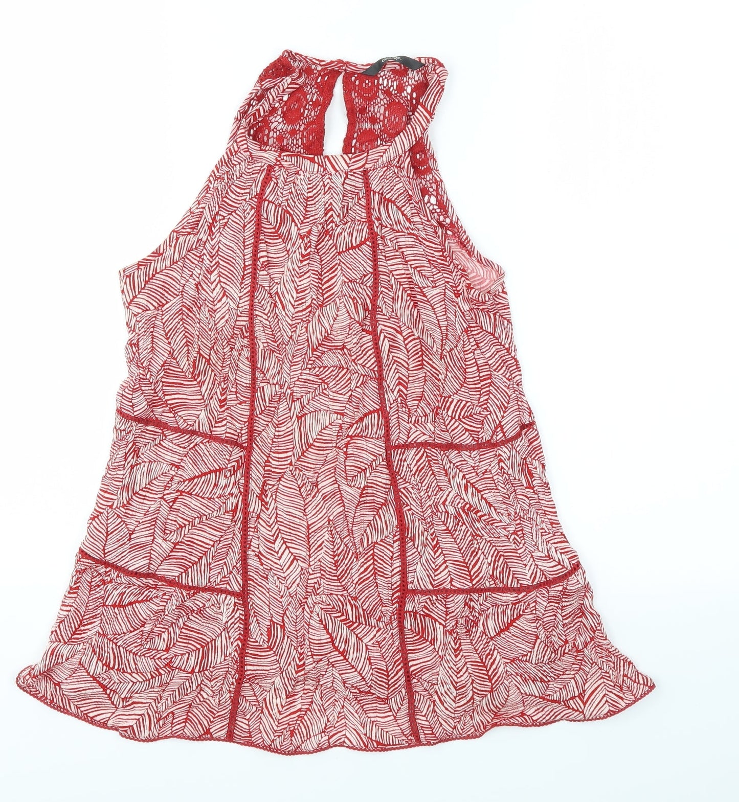 George Womens Red Floral  Basic T-Shirt Size 8