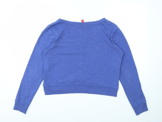 Womens UK Size 12 H&M Blue Pullover Jumper