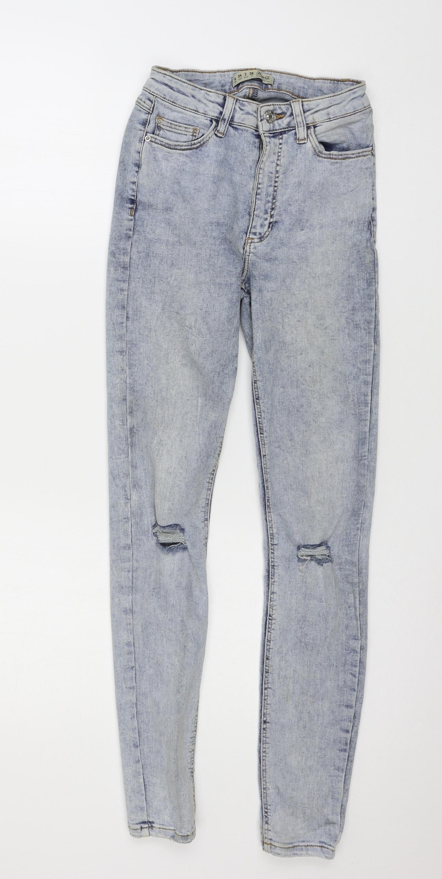 Denim & Co. Womens Blue  Denim Skinny Jeans Size 6 L27 in