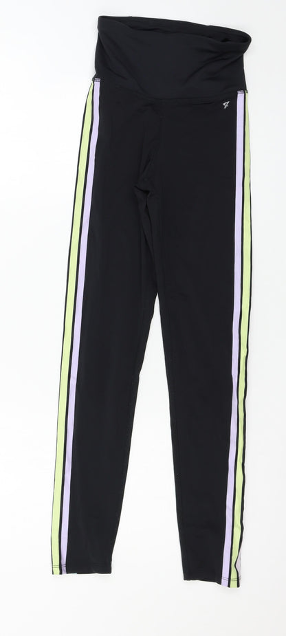 Womens UK Size 4 Workout  Capri Black Leggings